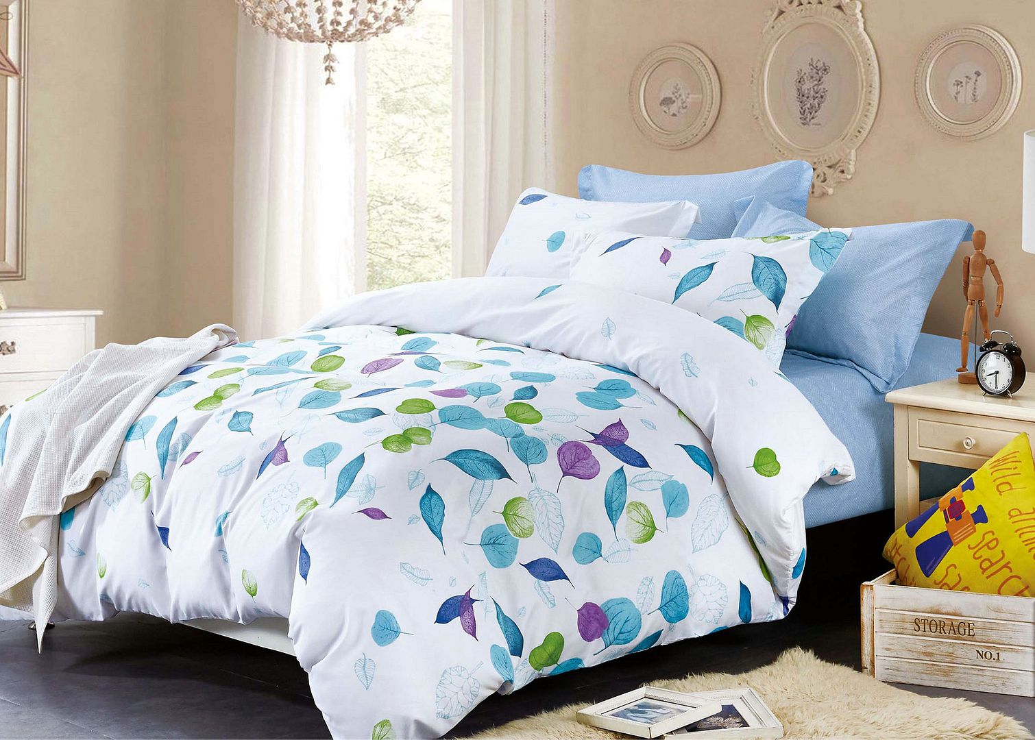 Leaves King Size Duvet Doona Quilt Cover Set - Home & Garden > Bedding - Bedzy Australia