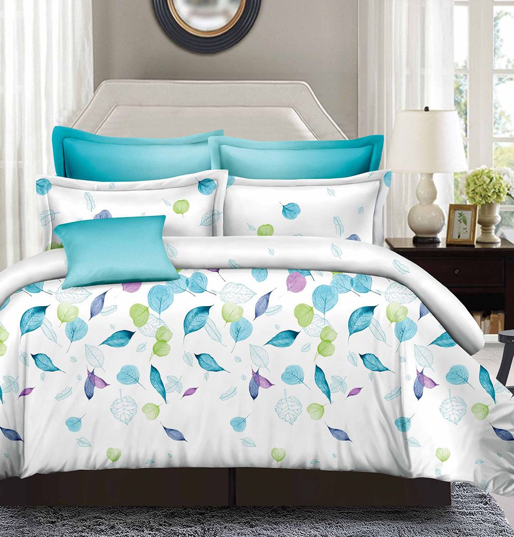 Leaves King Size Duvet Doona Quilt Cover Set - Home & Garden > Bedding - Bedzy Australia