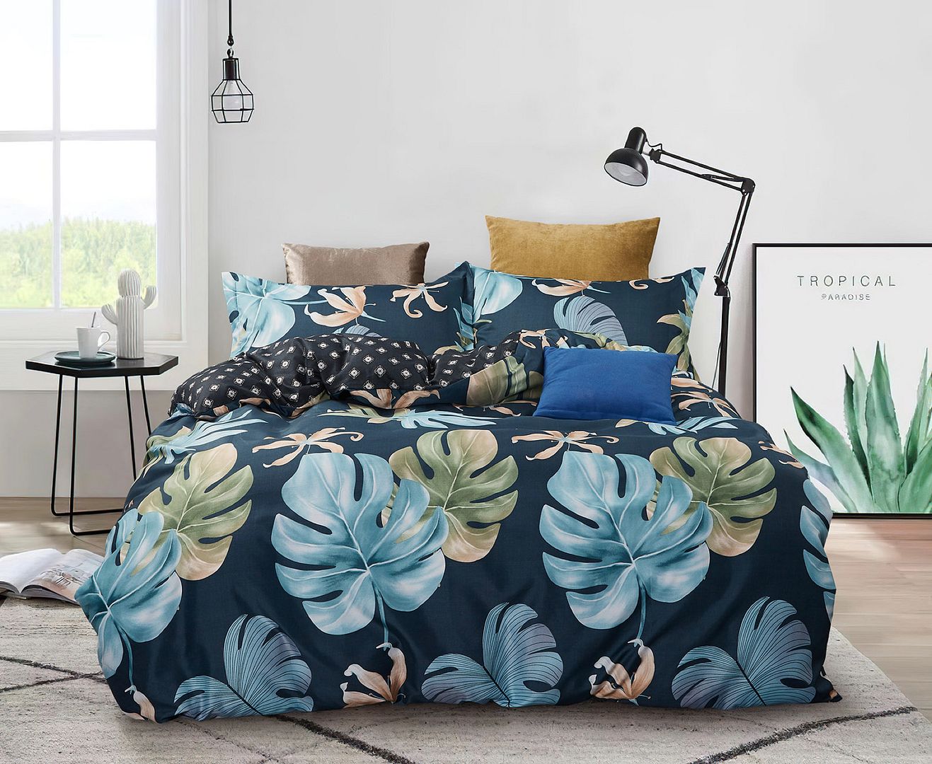 Leaves Queen Size Quilt/Doona/Duvet Cover Set - Home & Garden > Bedding - Bedzy Australia