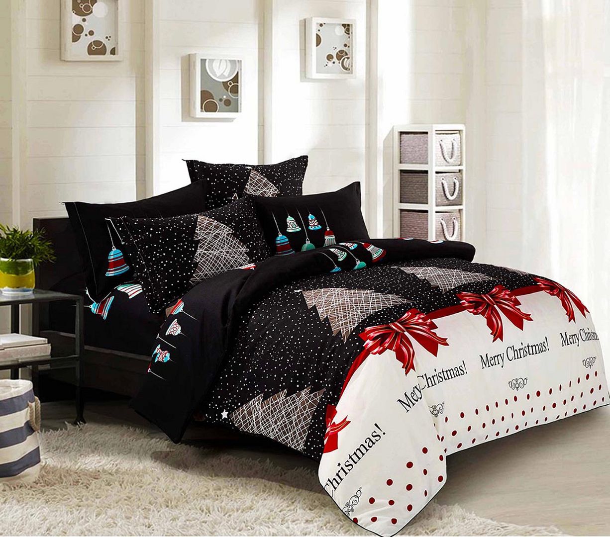 Merry Double SizeChristmas Quilt/Doona/Duvet Cover Set - Home & Garden > Bedding - Bedzy Australia