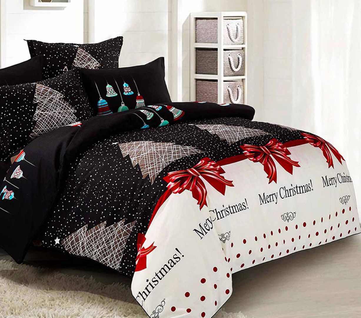 Merry Double SizeChristmas Quilt/Doona/Duvet Cover Set - Home & Garden > Bedding - Bedzy Australia