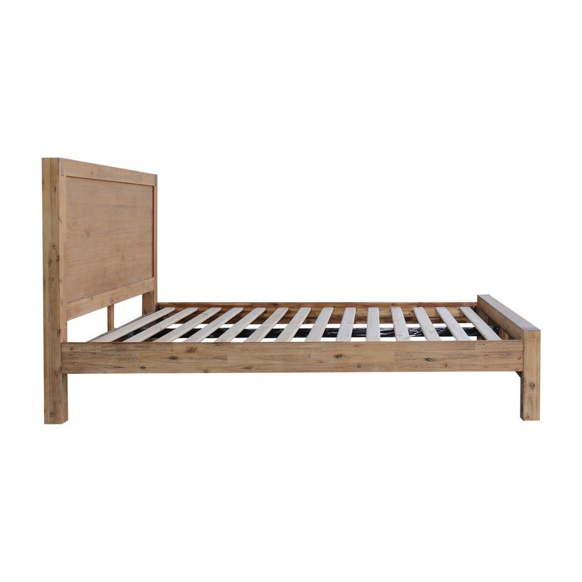 Bedzy Luxe Nowra King Single Size Solid Wood Veneered Acacia Bed Frame - Oak - Bedzy Australia