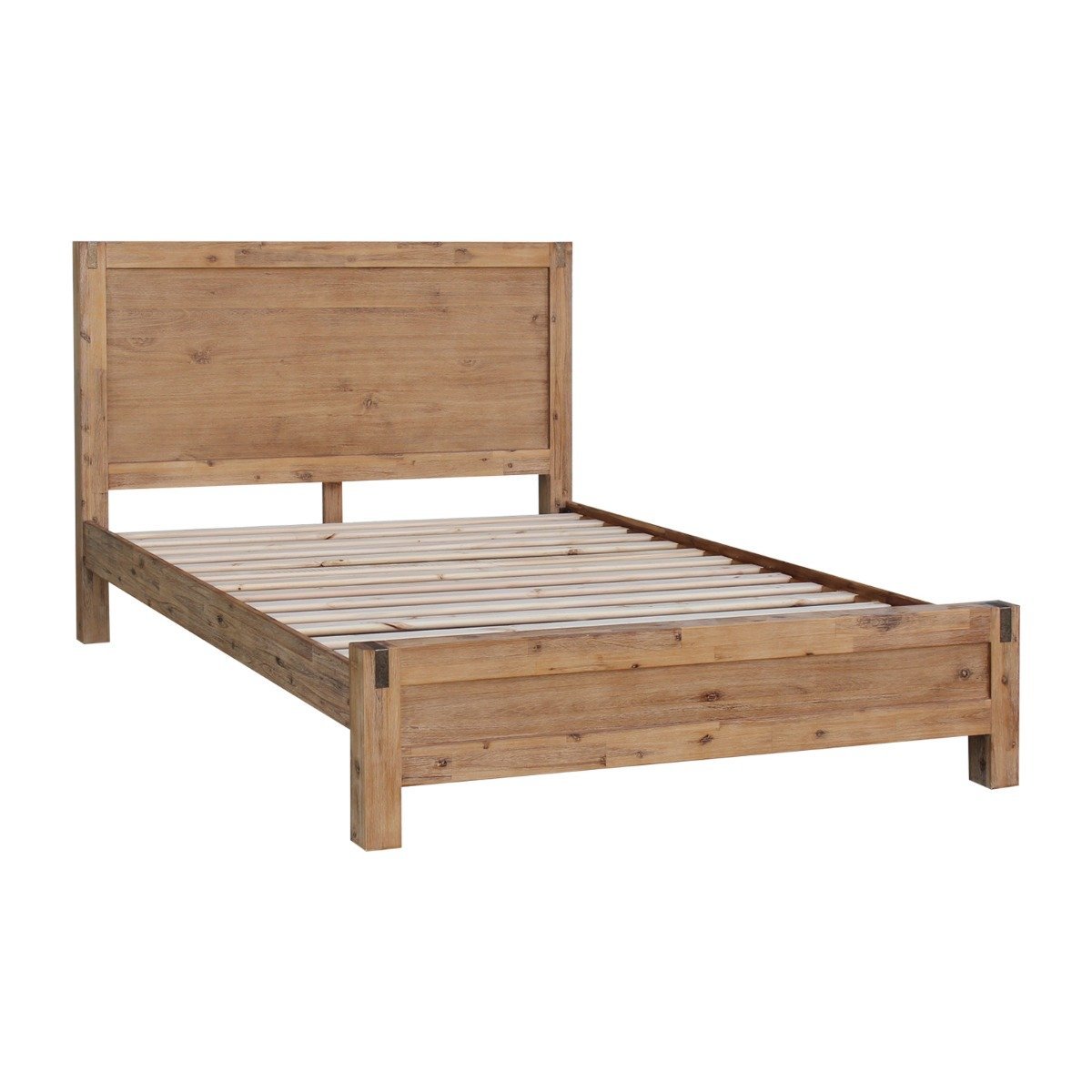 Bedzy Luxe Nowra King Single Size Solid Wood Veneered Acacia Bed Frame - Oak - Bedzy Australia