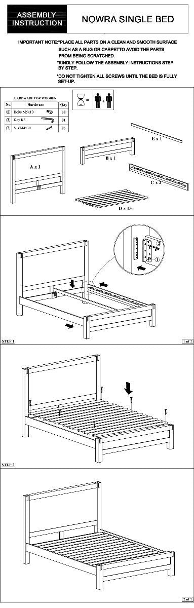 Bedzy Luxe Nowra Single Size Solid Wood Veneered Acacia Bed Frame - Oak - Bedzy Australia