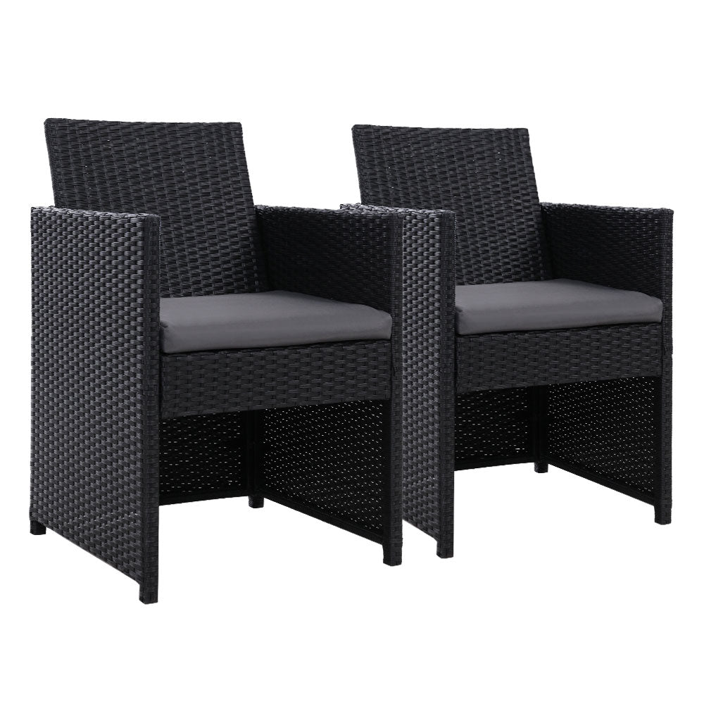 Outdoor Chairs Dining Patio Furniture Lounge Setting Wicker Garden - Furniture > Outdoor - Bedzy Australia