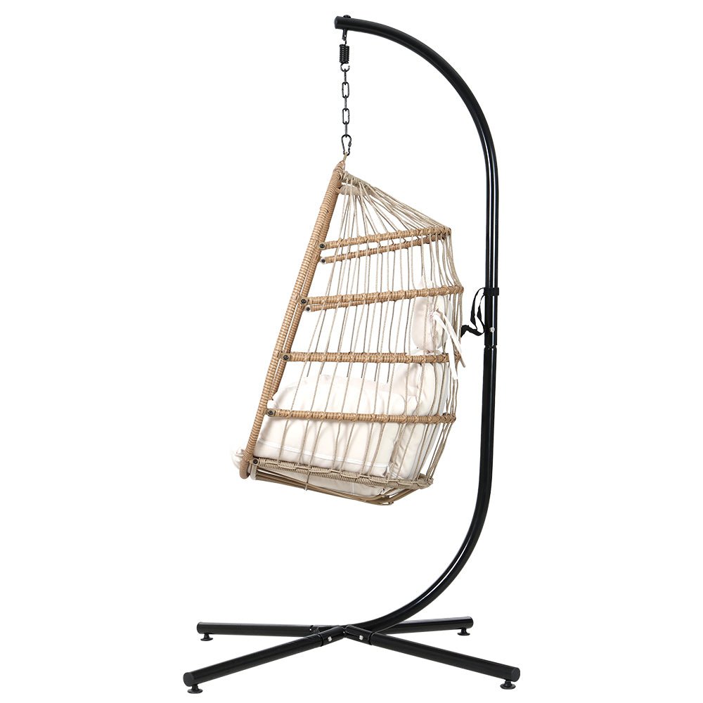 Outdoor Egg Swing Pod Chair Hammock with Stand Beach - Furniture > Outdoor - Bedzy Australia