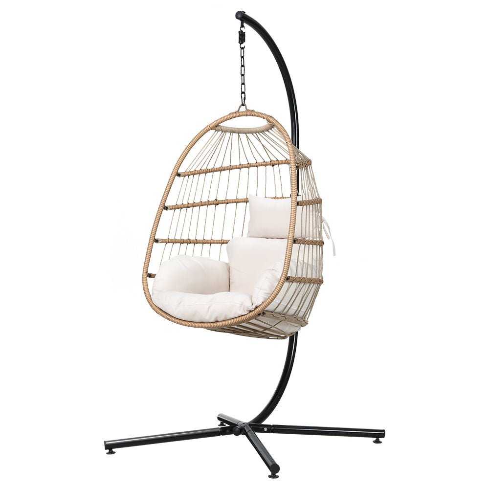 Outdoor Egg Swing Pod Chair Hammock with Stand Beach - Furniture > Outdoor - Bedzy Australia