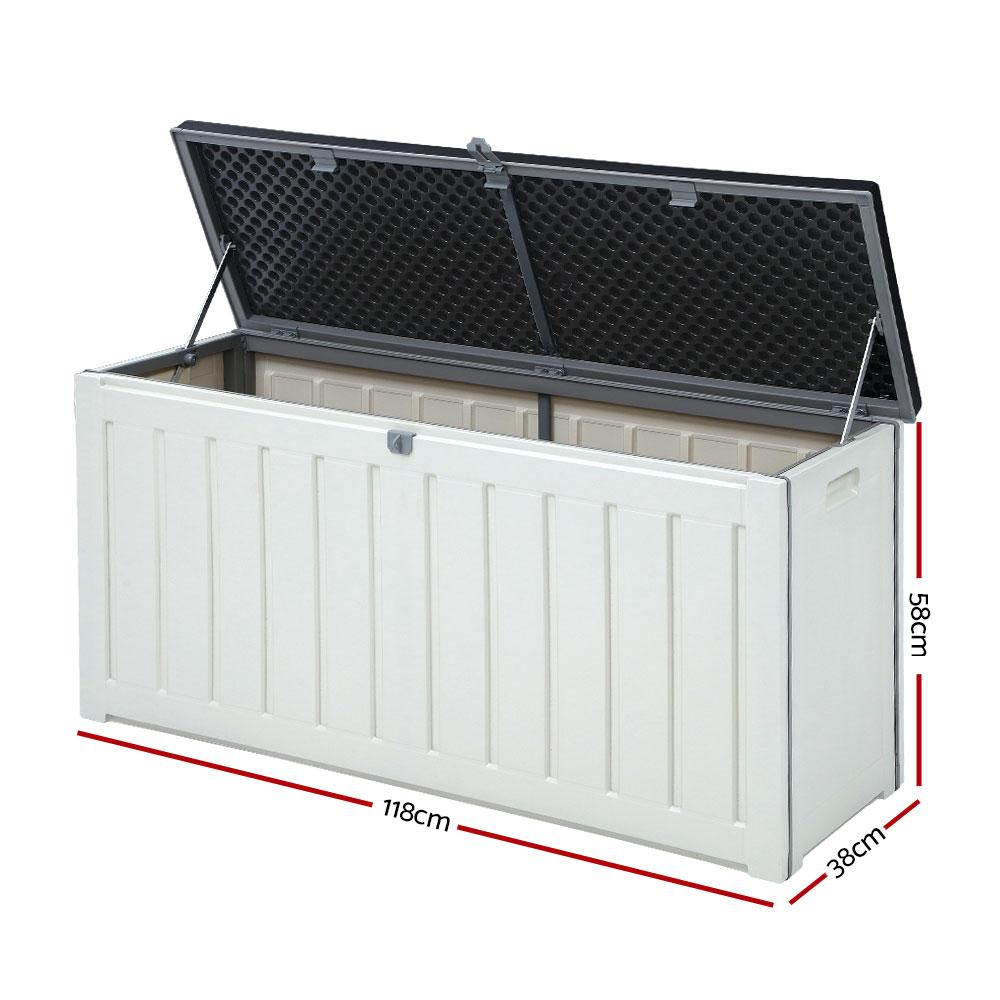 Outdoor Storage Box Bench Seat Lockable 240L - Furniture > Outdoor - Bedzy Australia