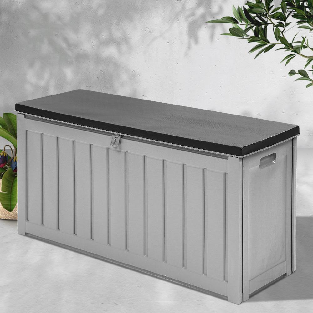 Outdoor Storage Box Bench Seat Lockable 240L - Furniture > Outdoor - Bedzy Australia