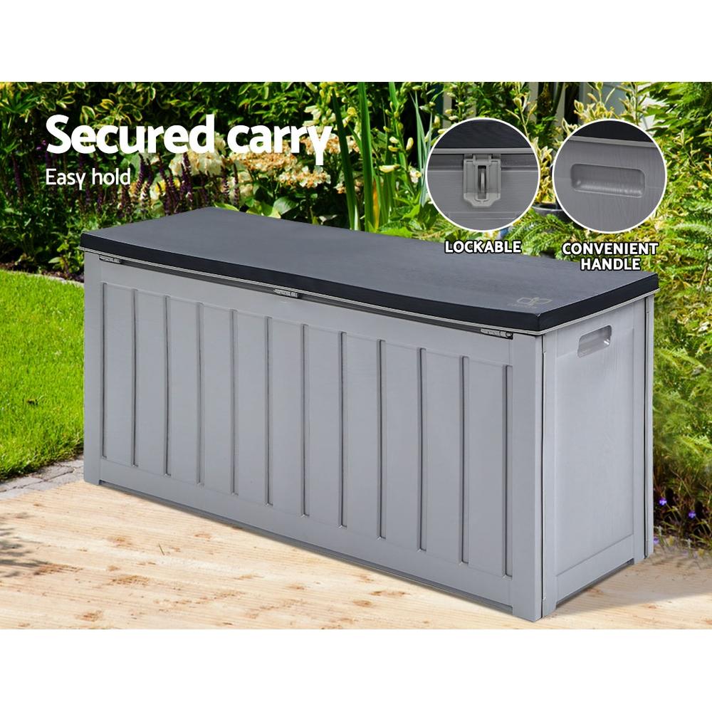 Outdoor Storage Box Bench Seat Lockable 240L - Furniture > Outdoor - Bedzy Australia