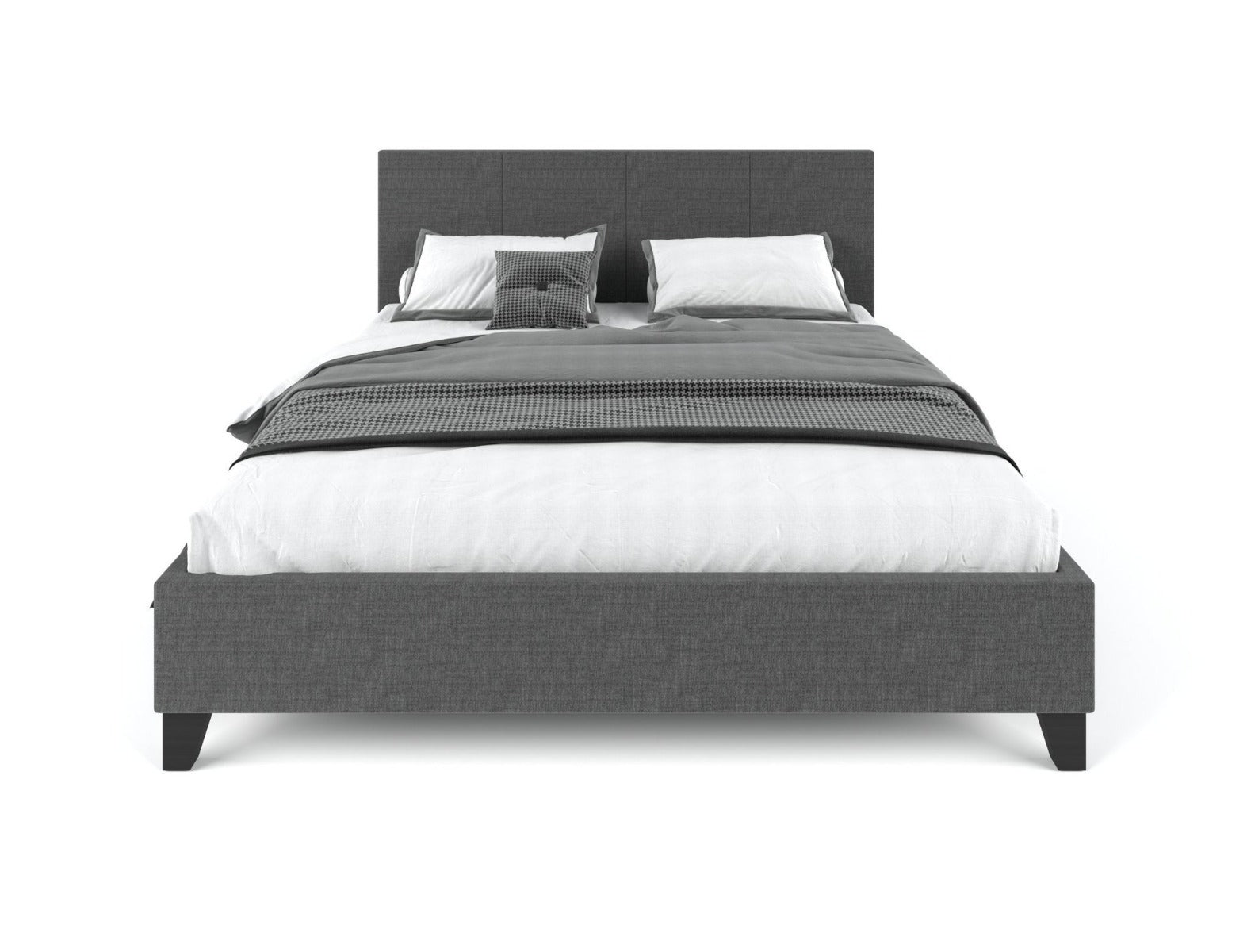 Palermo Bed Frame Charcoal Queen - Bedzy Australia