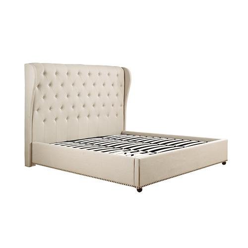 Bedzy Luxe French Provincial Queen Size Bed Frame - Beige - Bedzy Australia