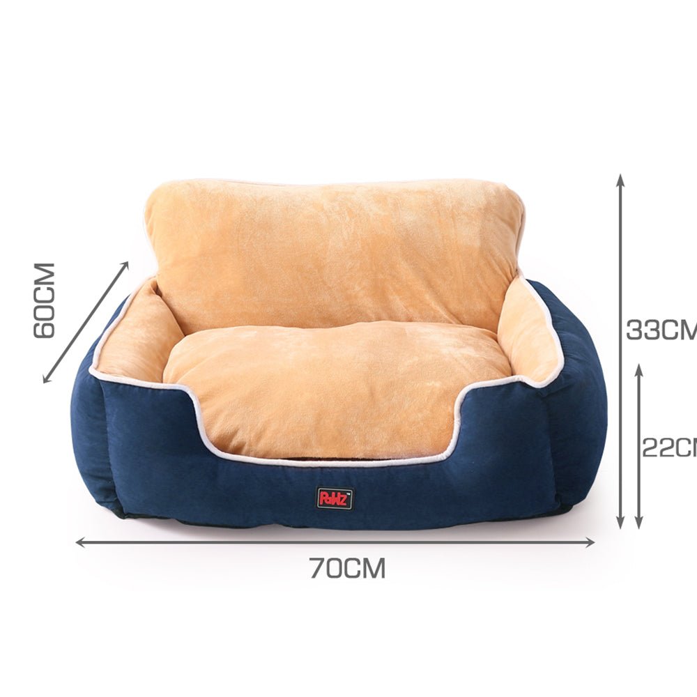 Pet Bed Dog Puppy Beds Cushion Pad Pads Soft Plush Cat Pillow Mat Blue M - Bedzy Australia