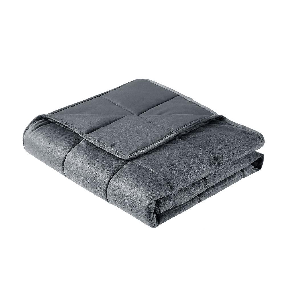 Plush Weighted Calming Blanket 5KG Dark Grey - Bedzy Australia