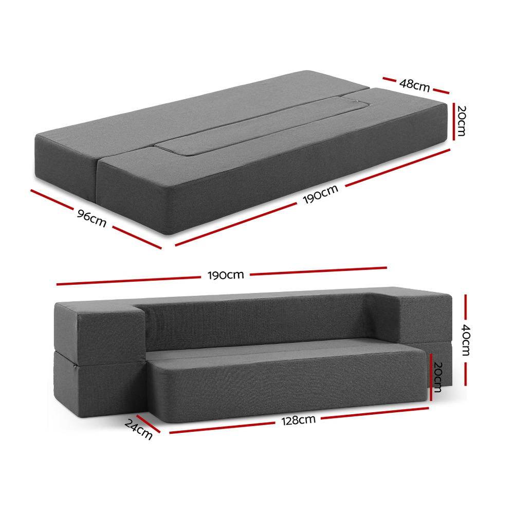 Portable Sofa Bed Folding Mattress Lounger - Bedzy Australia