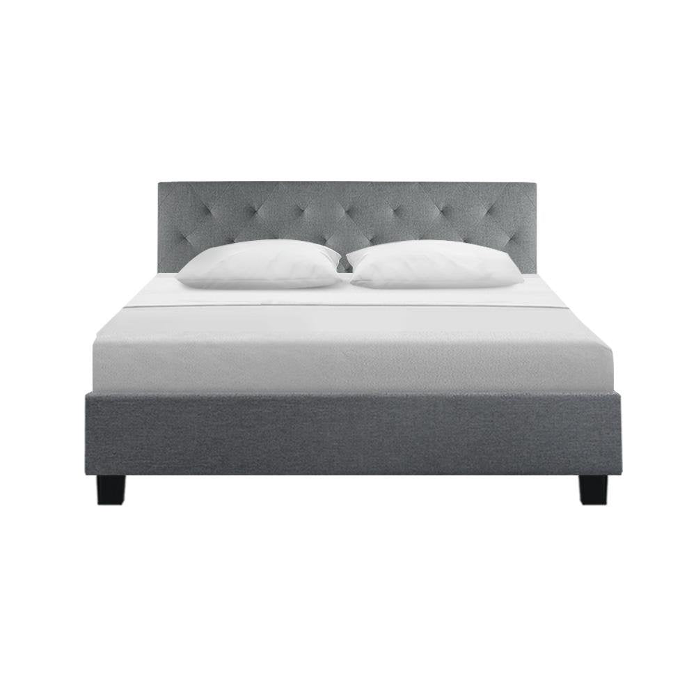 Preston Queen Bed Frame Grey - Bedzy Australia