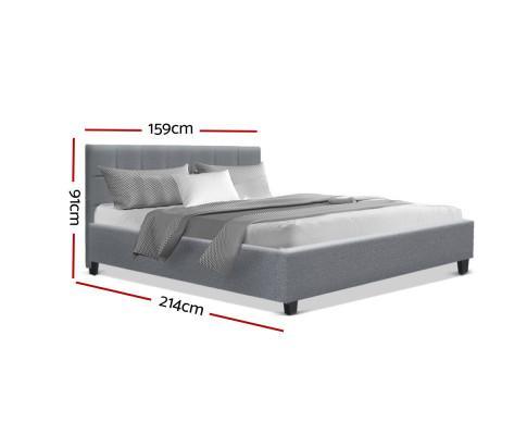 Queen Package | Agnes Bed Grey & Normay Pillow Top Mattress (Medium Firm) - Bedzy Australia