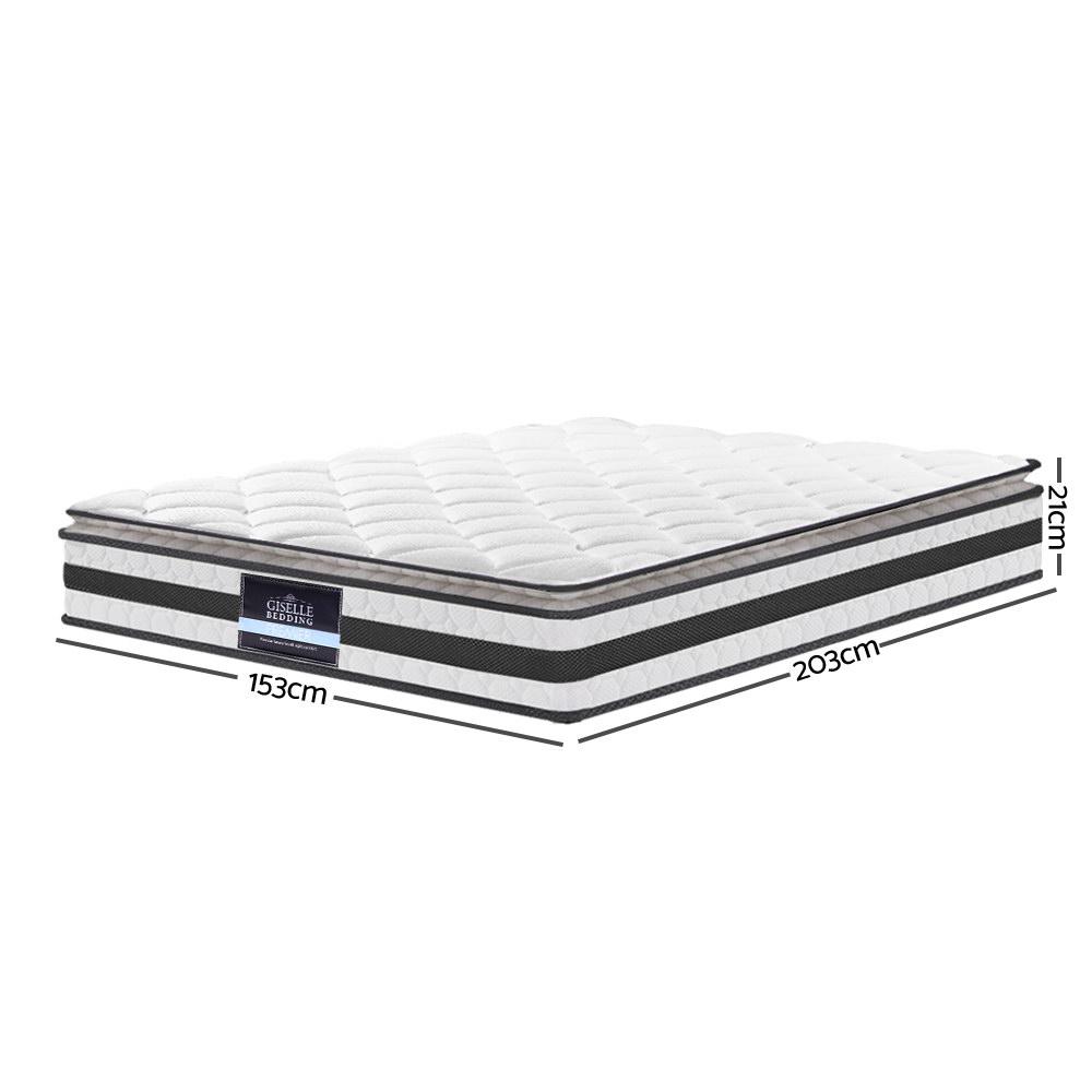 Queen Package | Amor Metal Bed Gold & Normay Pillow Top Mattress (Medium Firm) - Bedzy Australia