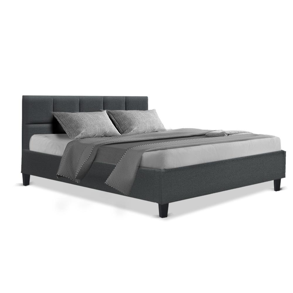 Queen Package | Bondi Bed Charcoal & Normay Pillow Top Mattress (Medium Firm) - Bedzy Australia