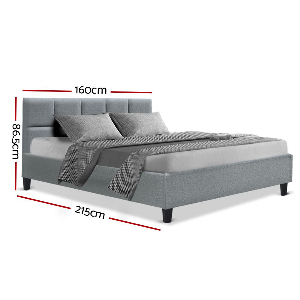 Queen Package | Bondi Bed Grey & Normay Pillow Top Mattress (Medium Firm) - Bedzy Australia