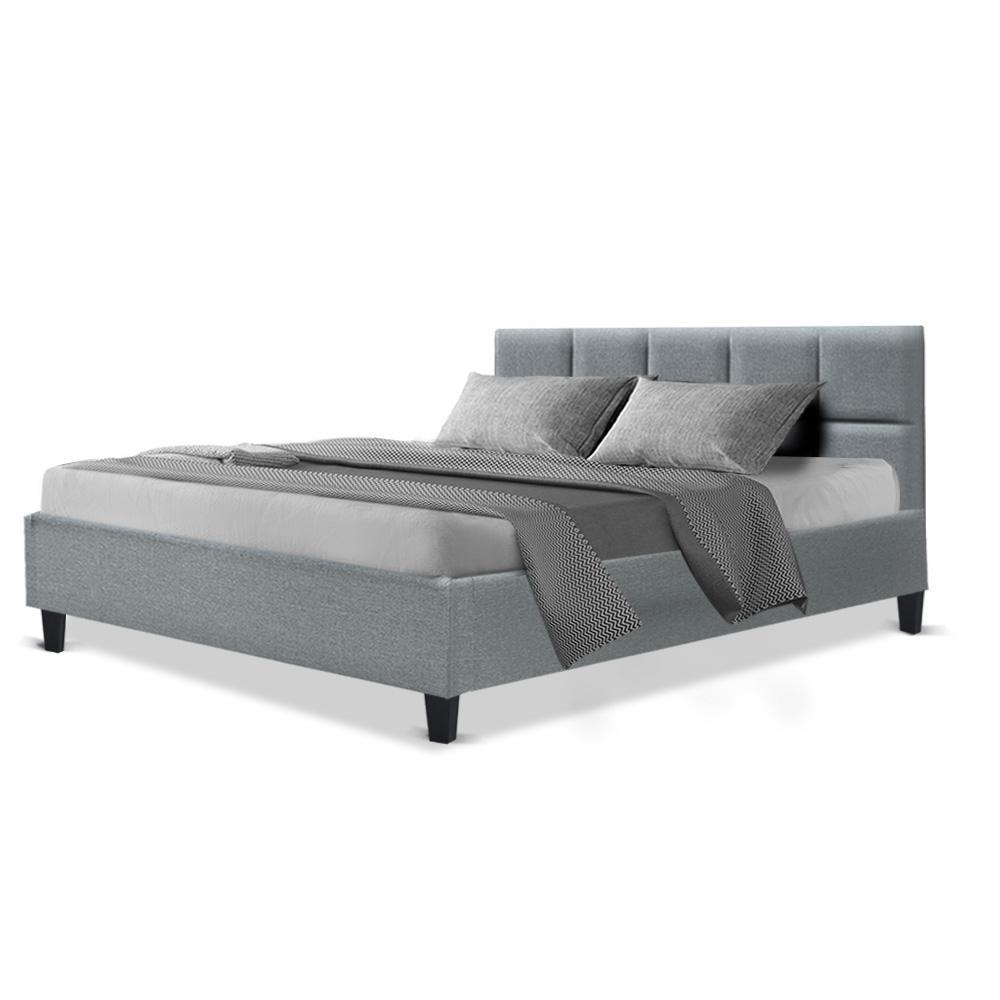 Queen Package | Bondi Bed Grey & Normay Pillow Top Mattress (Medium Firm) - Bedzy Australia