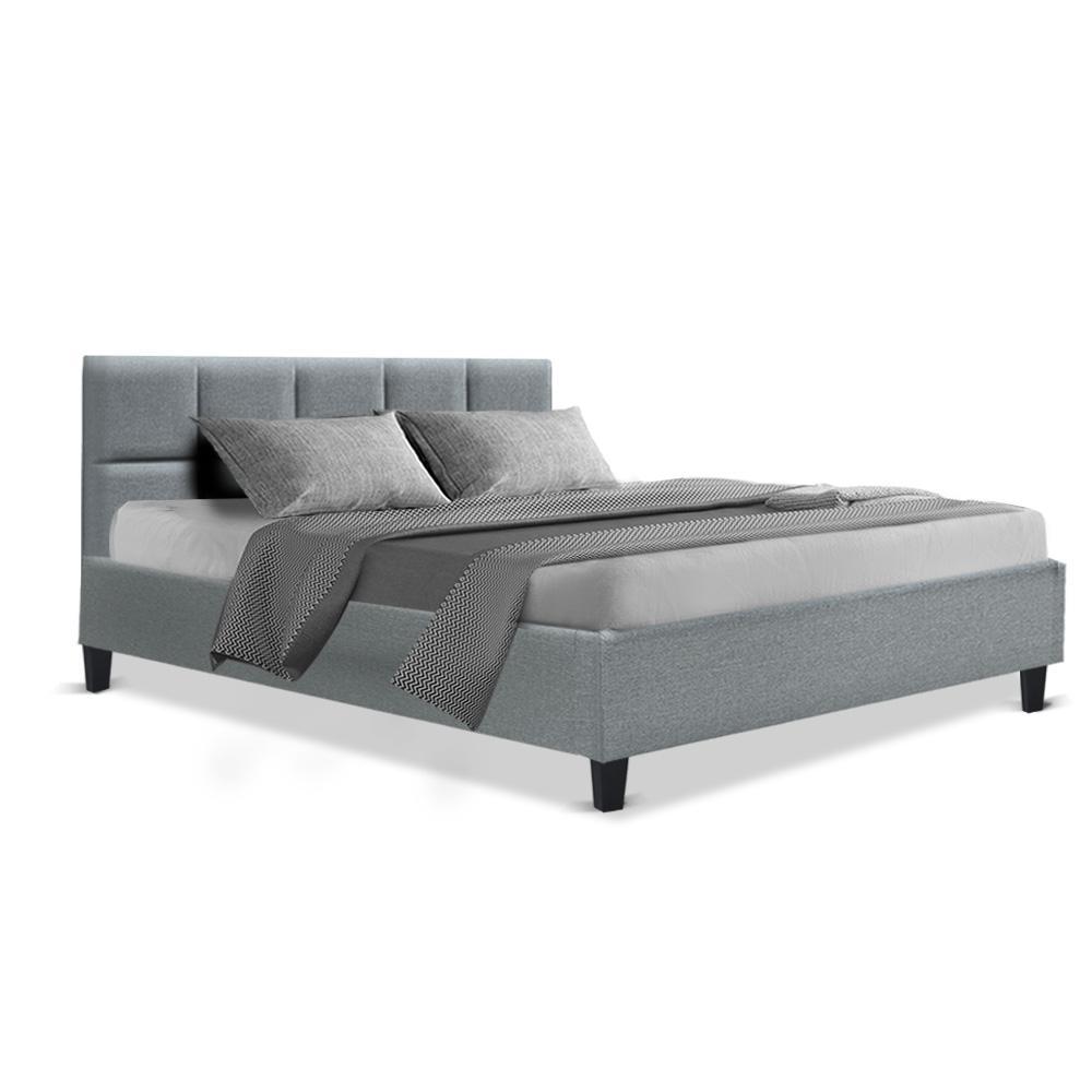 Queen Package | Bondi Bed Grey & Normay Pillow Top Mattress (Medium Firm) - Bedzy Australia