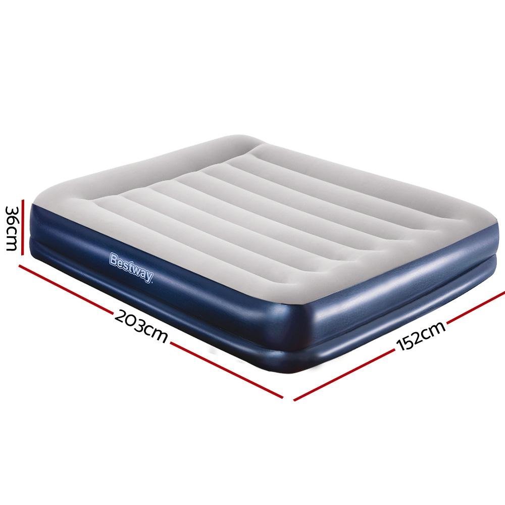 36 CM Thickness Air Bed Inflatable Mattress with Built-in Pump - Queen Size - Bedzy Australia