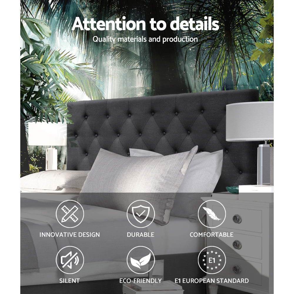 Queen Size | Cappi Bed Headboard (Charcoal) - Bedzy Australia