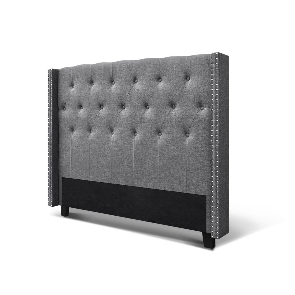 Queen Size | Luca Bed Headboard (Grey) - Bedzy Australia