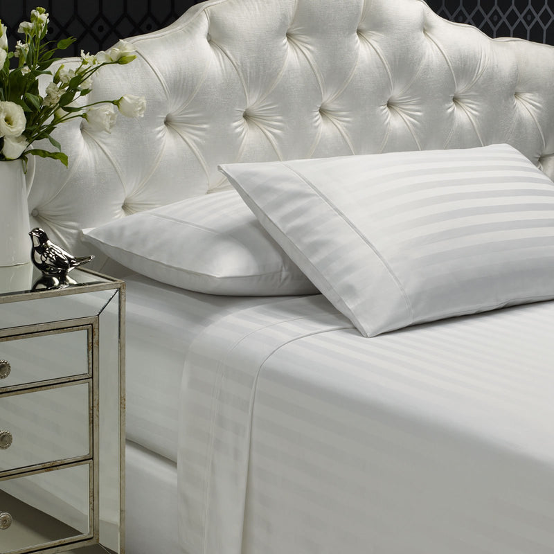 Royal Comfort 1200TC Sheet Set Damask Cotton Blend Ultra Soft Sateen Bedding Queen White - Bedzy Australia