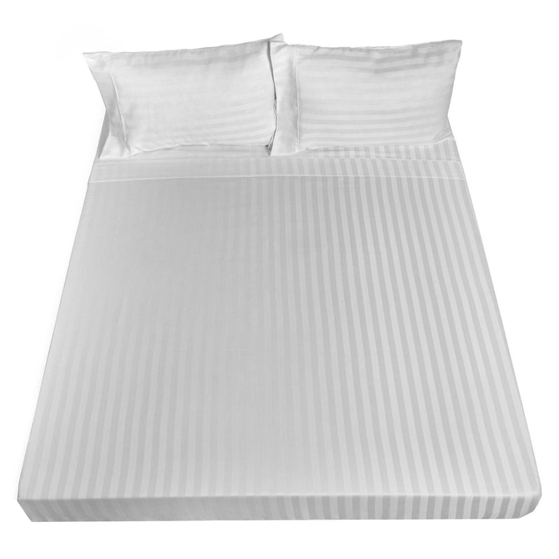 Royal Comfort 1200TC Sheet Set Damask Cotton Blend Ultra Soft Sateen Bedding Queen White - Bedzy Australia