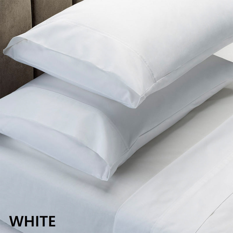 Royal Comfort 1500 Thread Count Cotton Rich Sheet Set 4 Piece Ultra Soft Bedding Double White - Bedzy Australia