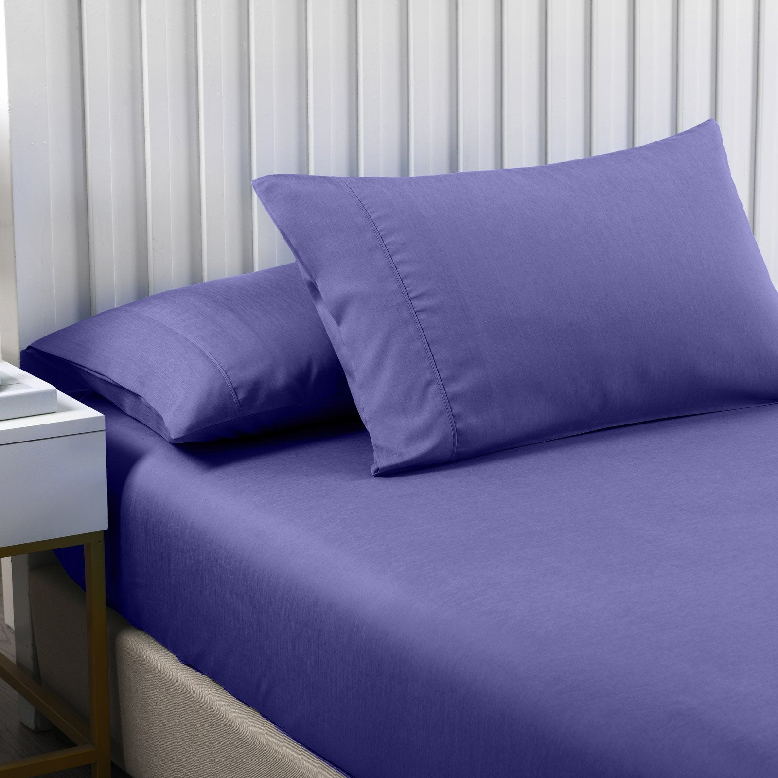 Royal Comfort 2000TC 3 Piece Fitted Sheet and Pillowcase Set Bamboo Cooling King Royal Blue - Bedzy Australia