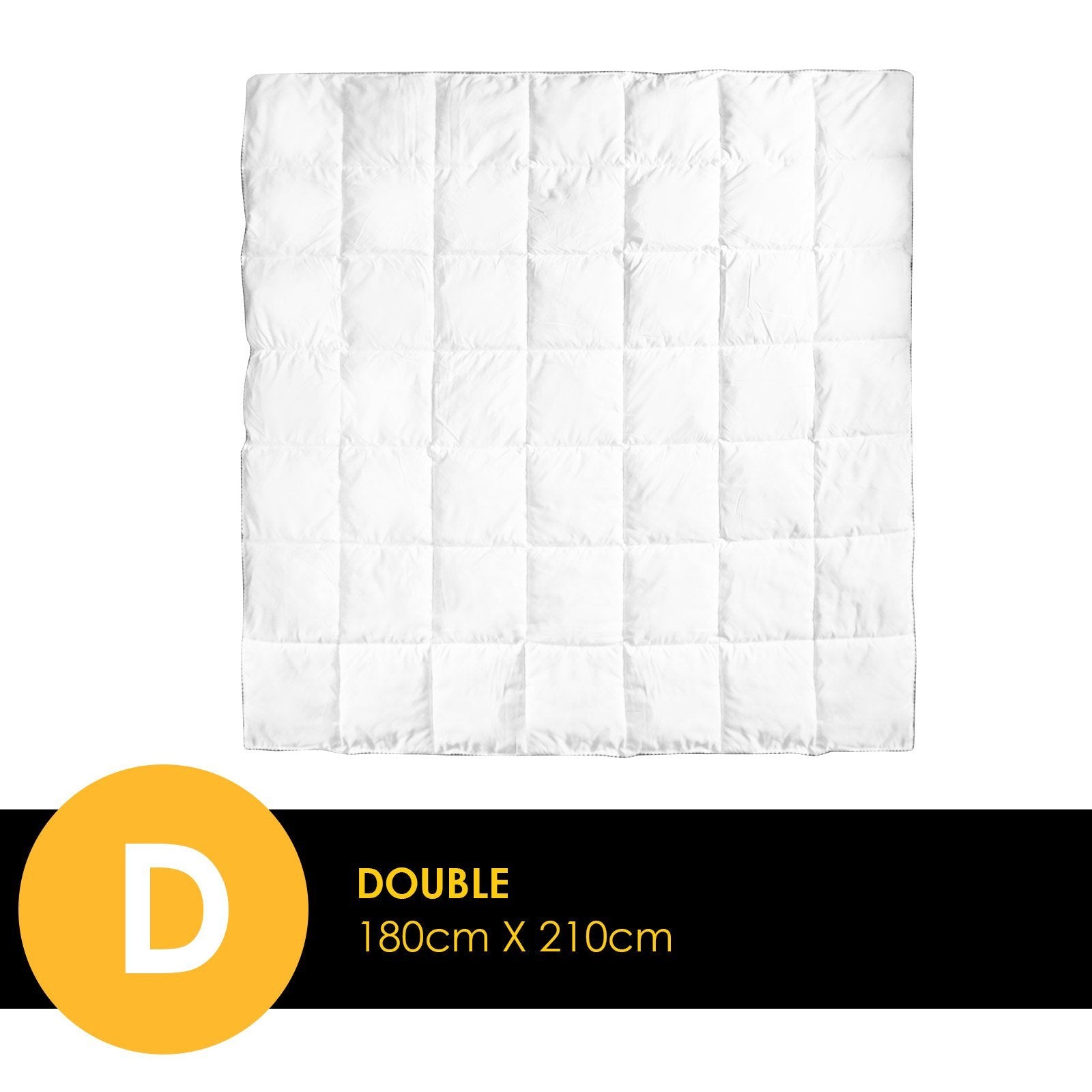 Royal Comfort Bamboo Blend Quilt 250GSM Luxury Doona Duvet 100% Cotton Cover Double White - Bedzy Australia