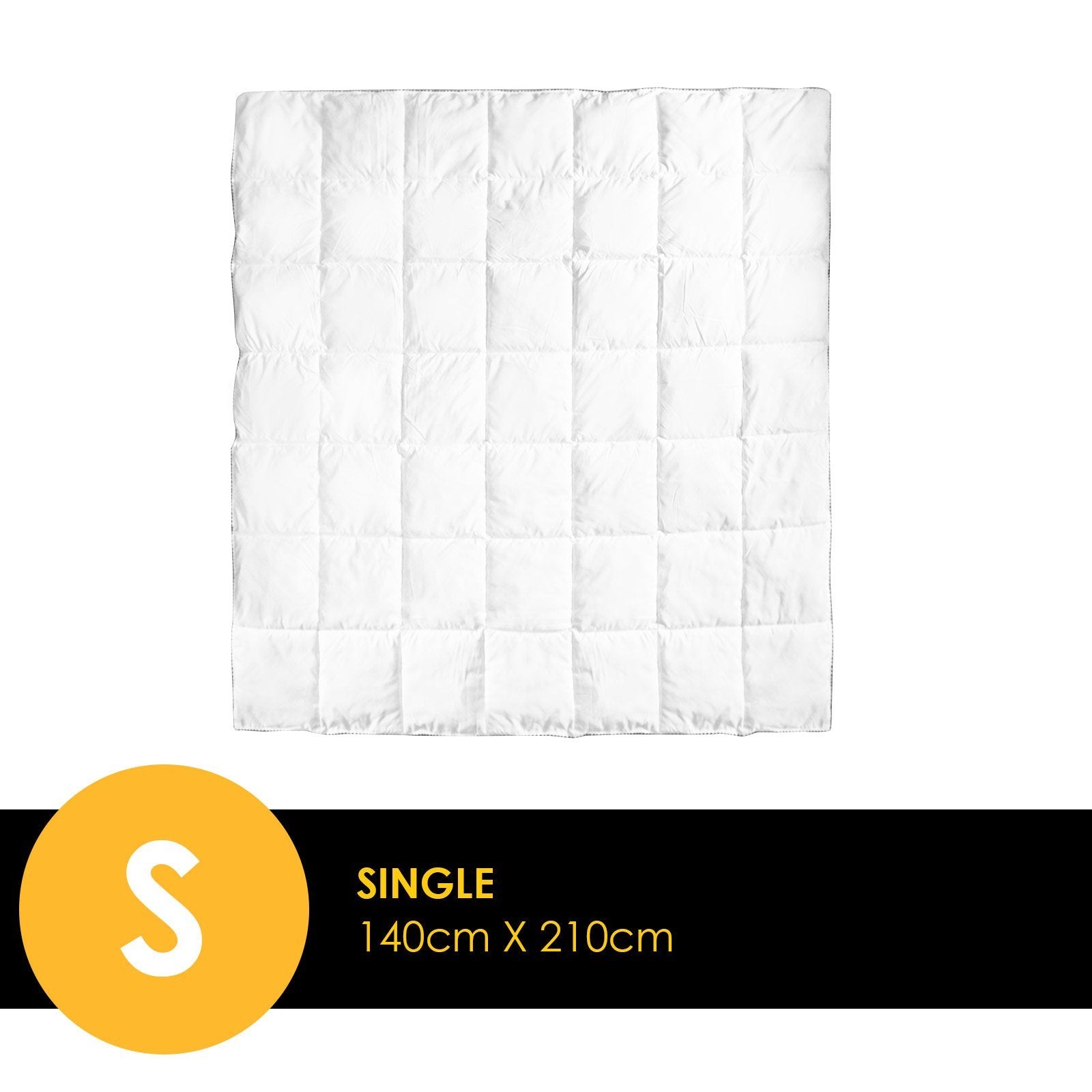 Royal Comfort Bamboo Blend Quilt 250GSM Luxury Doona Duvet 100% Cotton Cover Single White - Bedzy Australia