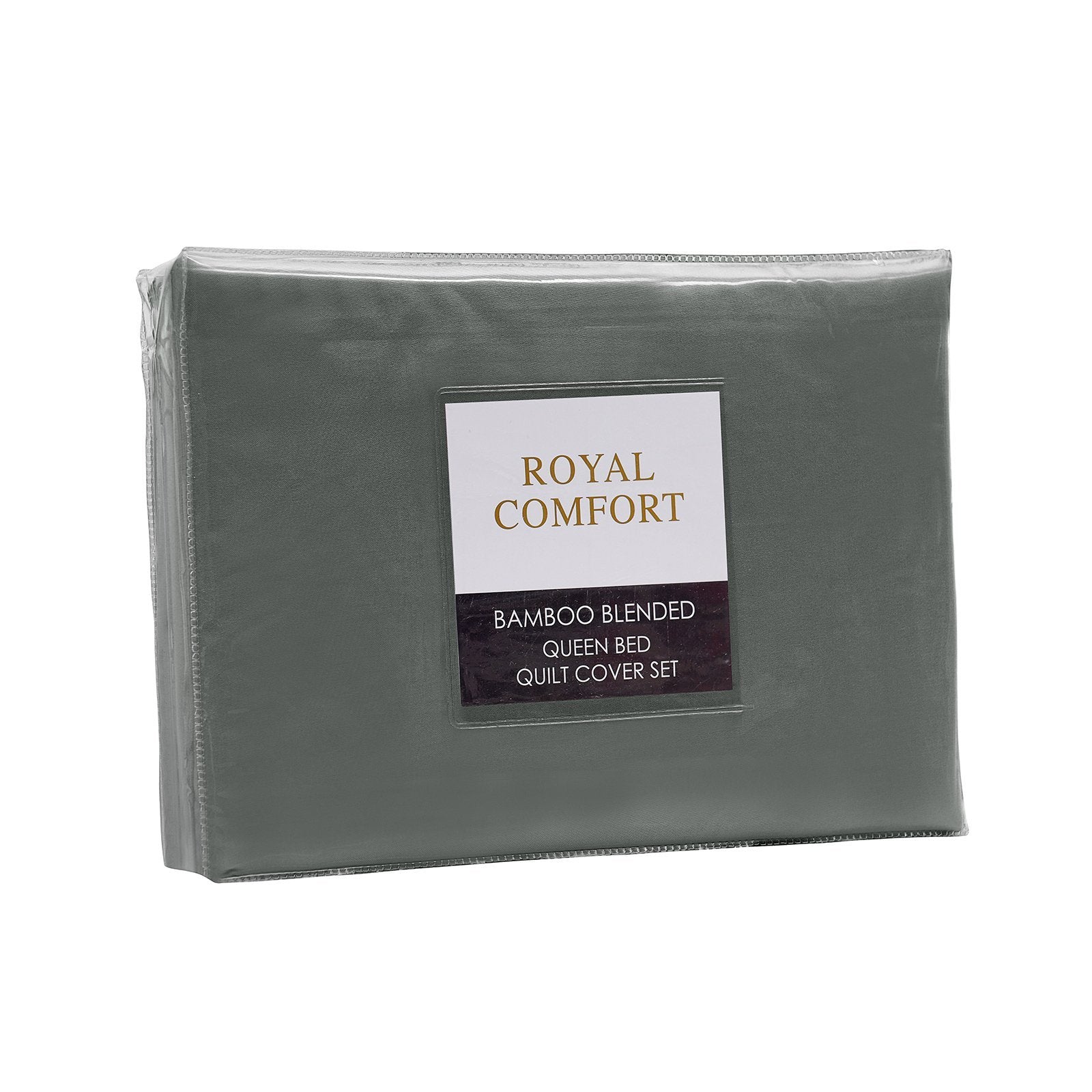 Royal Comfort Bamboo Blended Quilt Cover Set 1000TC Ultra Soft Luxury Bedding Queen Charcoal - Bedzy Australia