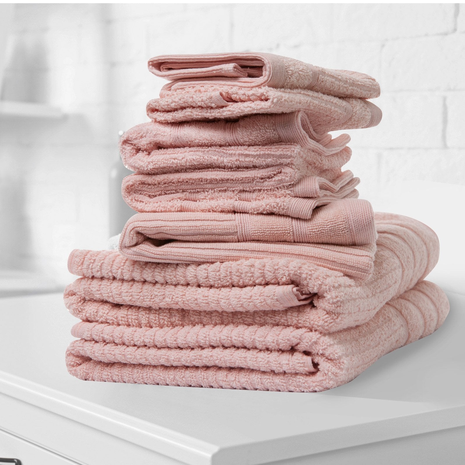 Royal Comfort Eden Egyptian Cotton 600GSM 8 Piece Luxury Bath Towels Set 8 Piece Blush - Bedzy Australia