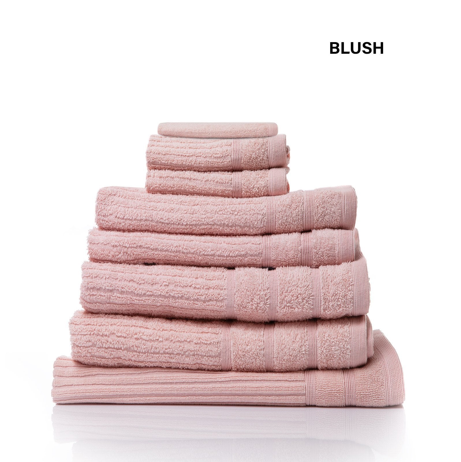 Royal Comfort Eden Egyptian Cotton 600GSM 8 Piece Luxury Bath Towels Set 8 Piece Blush - Bedzy Australia