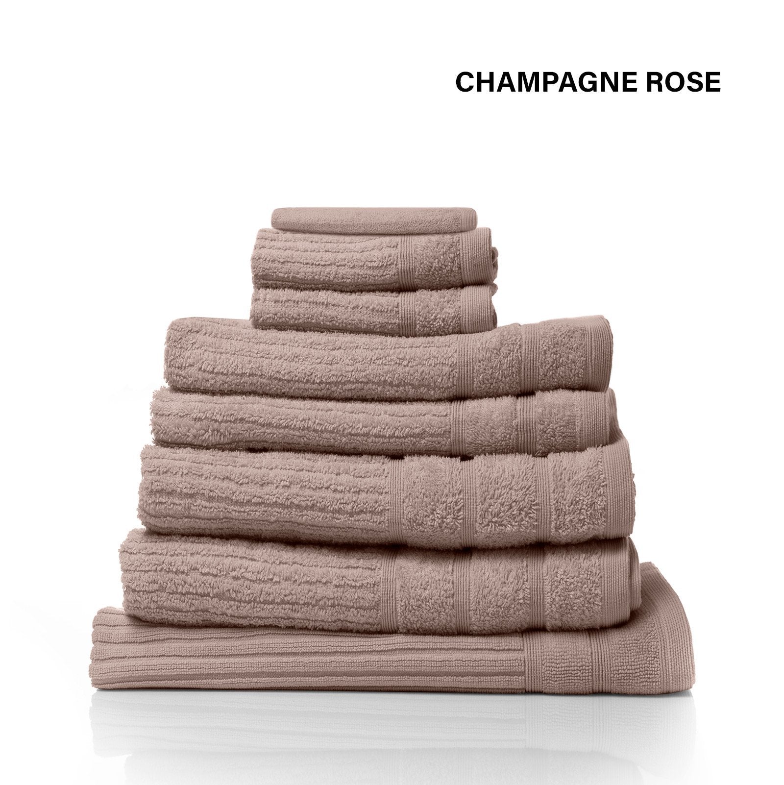 Royal Comfort Eden Egyptian Cotton 600GSM 8 Piece Luxury Bath Towels Set 8 Piece Rose - Bedzy Australia