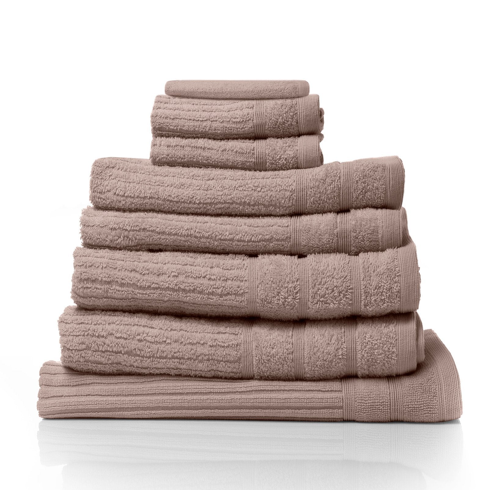 Royal Comfort Eden Egyptian Cotton 600GSM 8 Piece Luxury Bath Towels Set 8 Piece Rose - Bedzy Australia