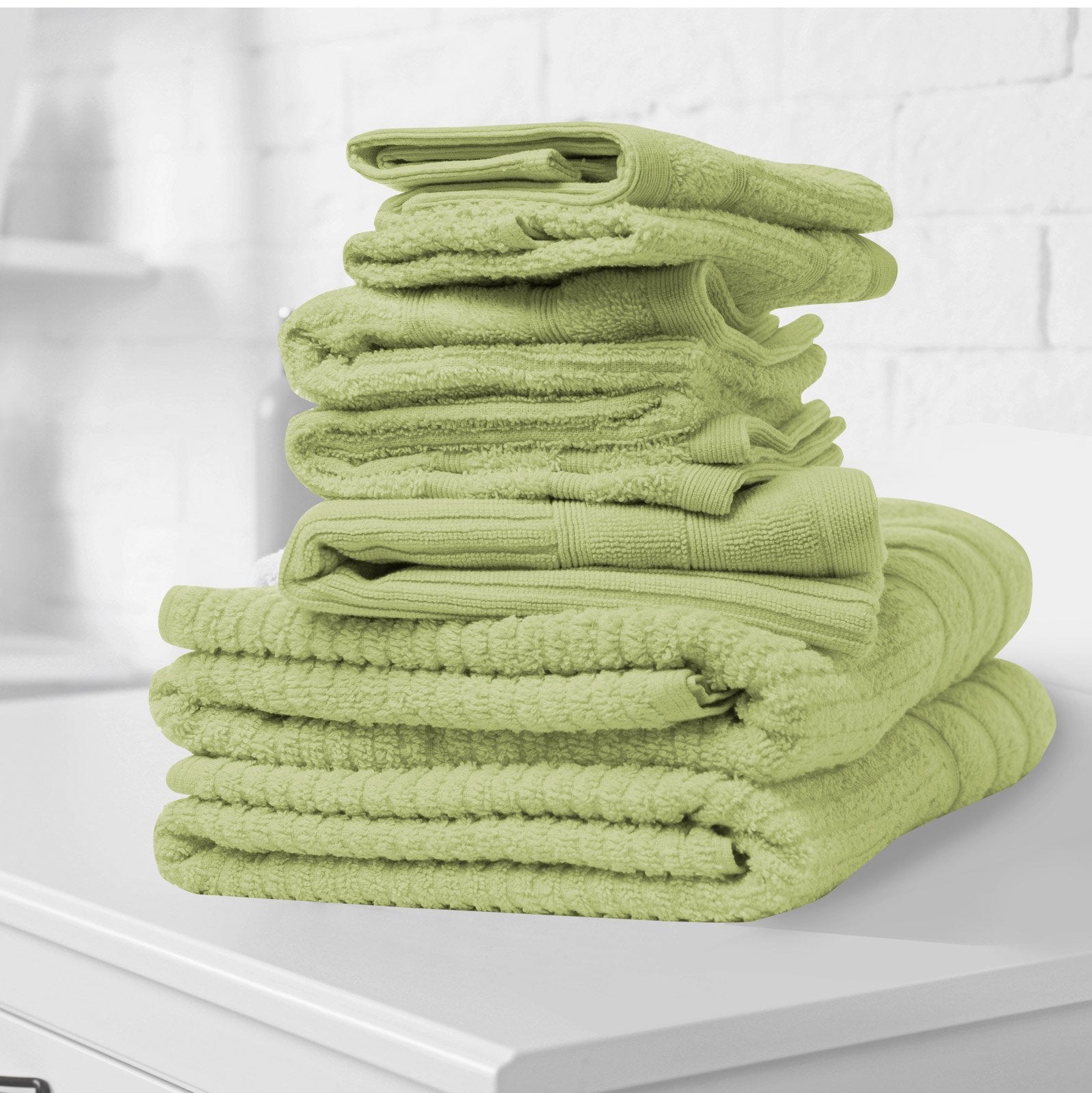 Royal Comfort Eden Egyptian Cotton 600GSM 8 Piece Luxury Bath Towels Set 8 Piece Spearmint - Bedzy Australia