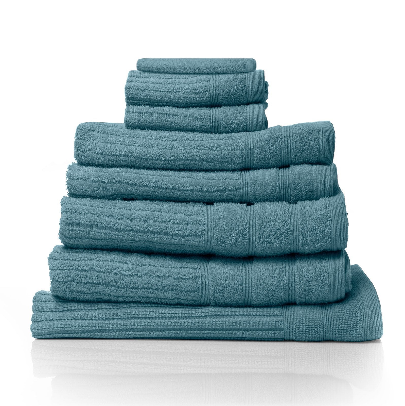 Royal Comfort Eden Egyptian Cotton 600GSM 8 Piece Luxury Bath Towels Set 8 Piece Turquoise - Bedzy Australia