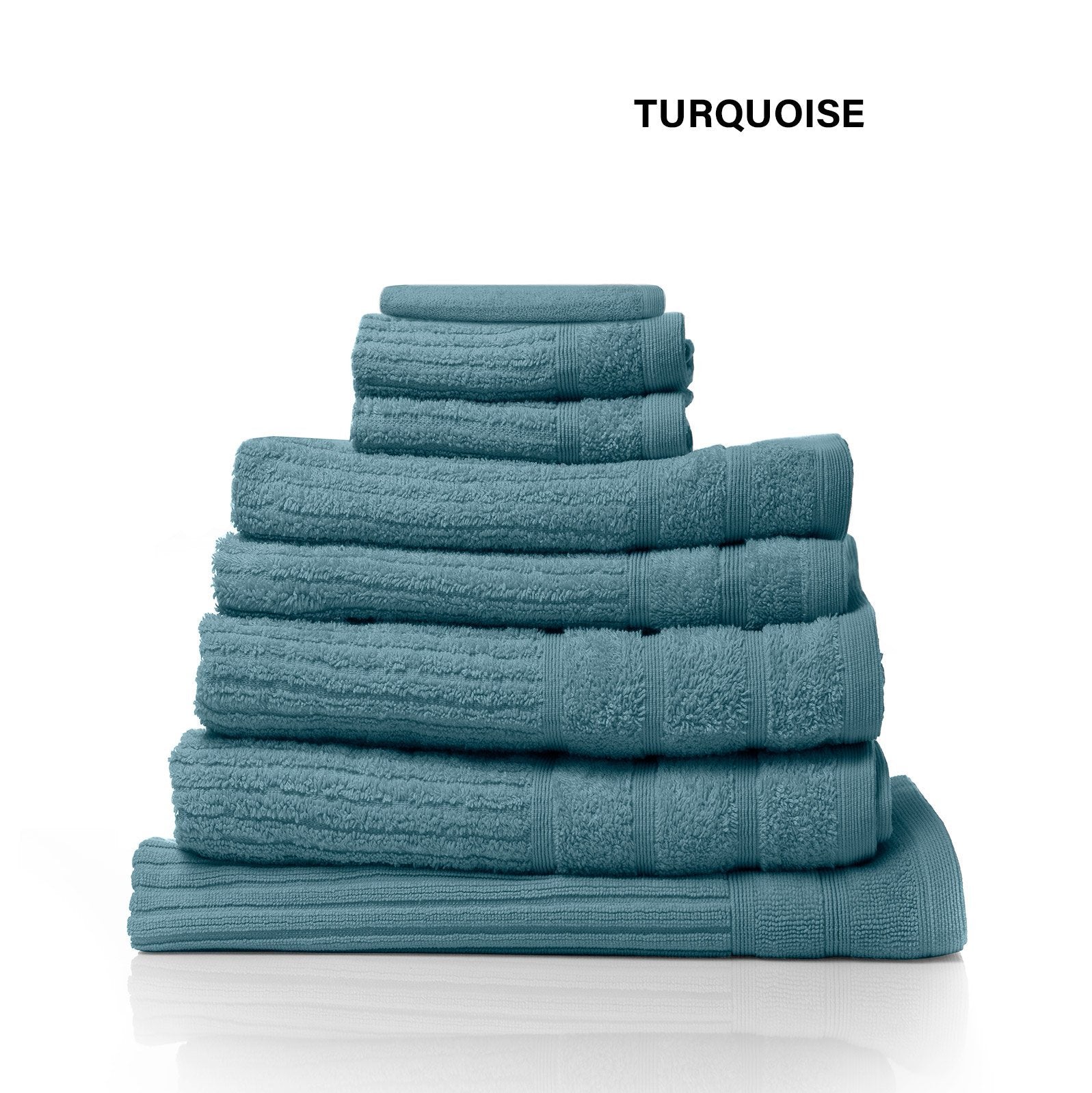 Royal Comfort Eden Egyptian Cotton 600GSM 8 Piece Luxury Bath Towels Set 8 Piece Turquoise - Bedzy Australia