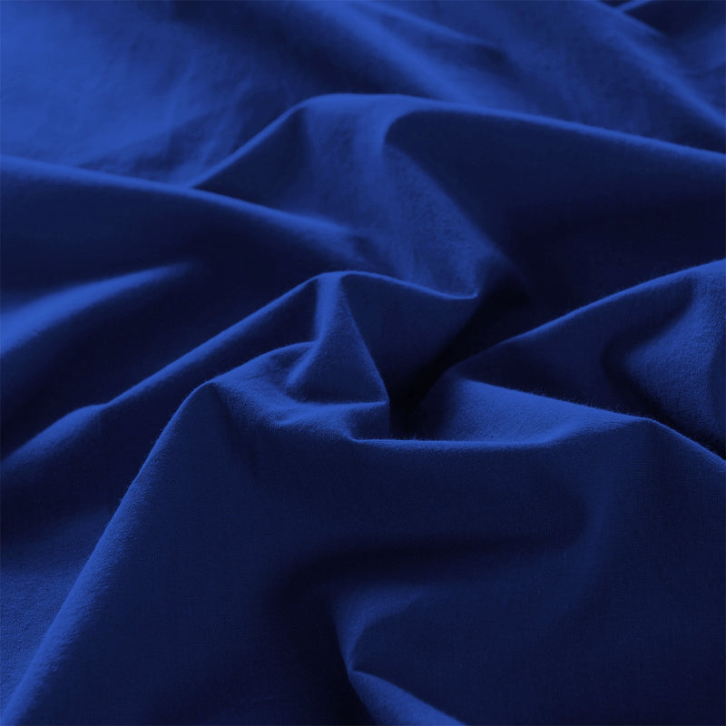 Royal Comfort Vintage Washed 100% Cotton Quilt Cover Set Bedding Ultra Soft King Royal Blue - Bedzy Australia