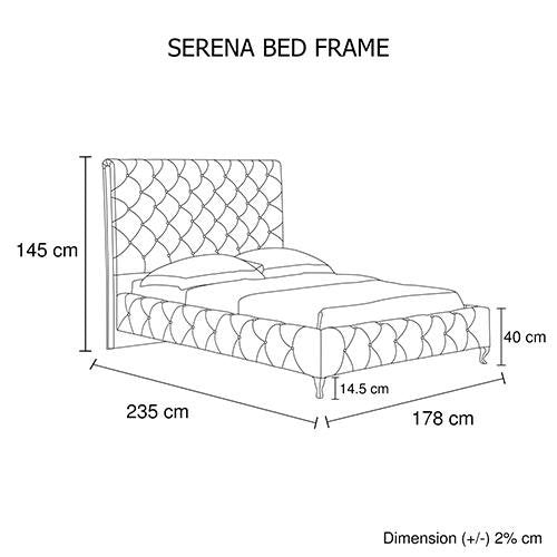 Serena Leather Queen Bed Frame Black - Bedzy Australia