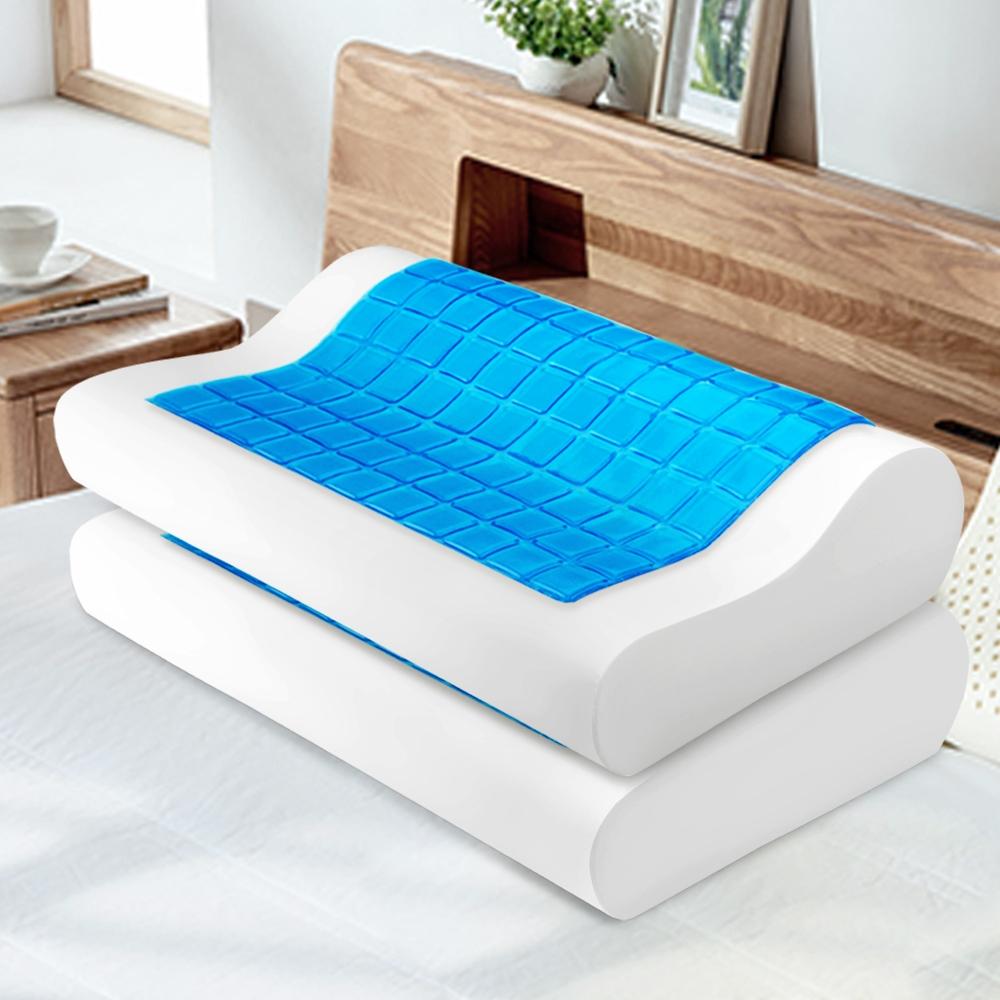 Set of 2 Cool Gel Memory Foam Pillows - Bedzy Australia