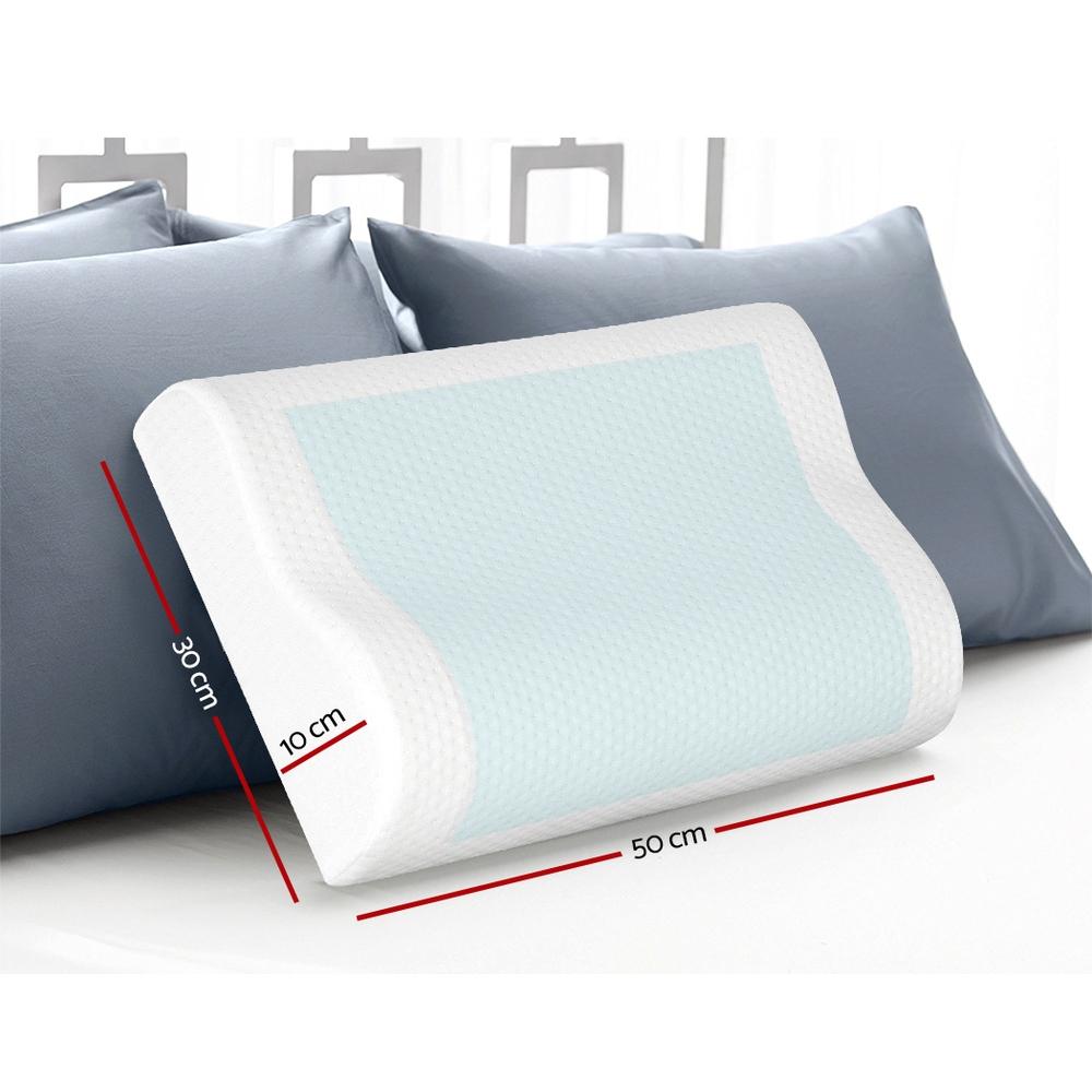 Set of 2 Cool Gel Memory Foam Pillows - Bedzy Australia