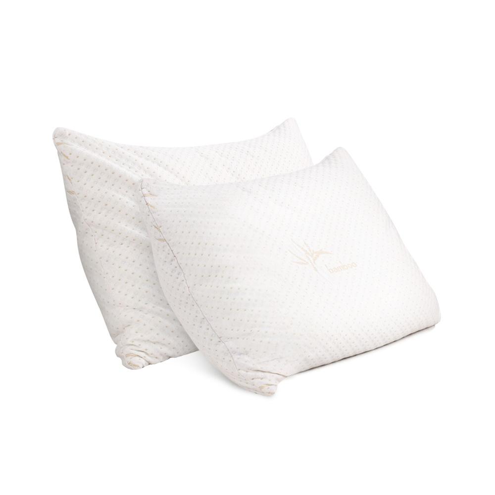 Set of 2 Single Bamboo Memory Foam Pillow - Bedzy Australia