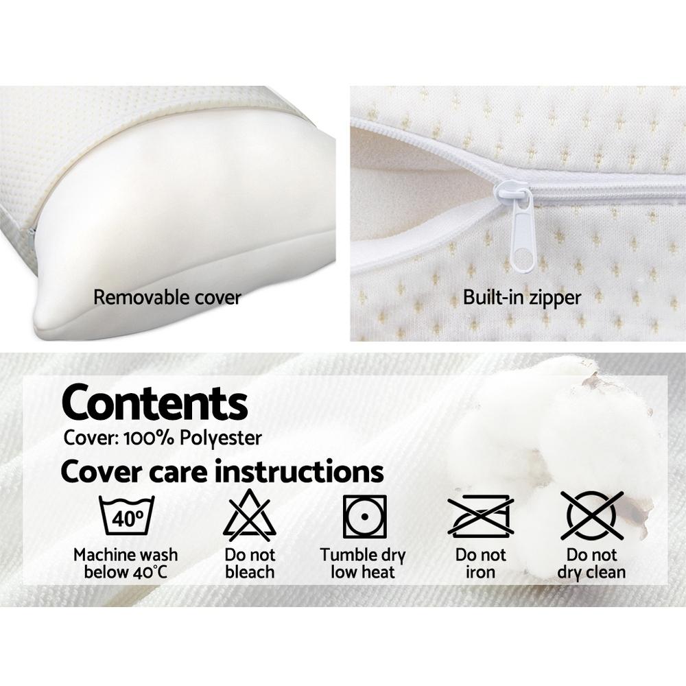 Set of 2 Visco Elastic Memory Foam Pillows - Bedzy Australia