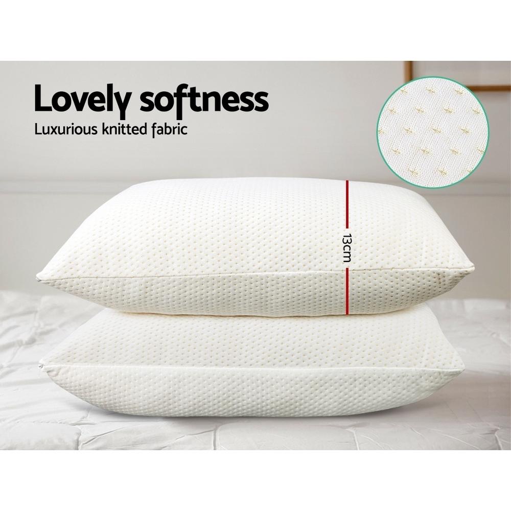 Set of 2 Visco Elastic Memory Foam Pillows - Bedzy Australia